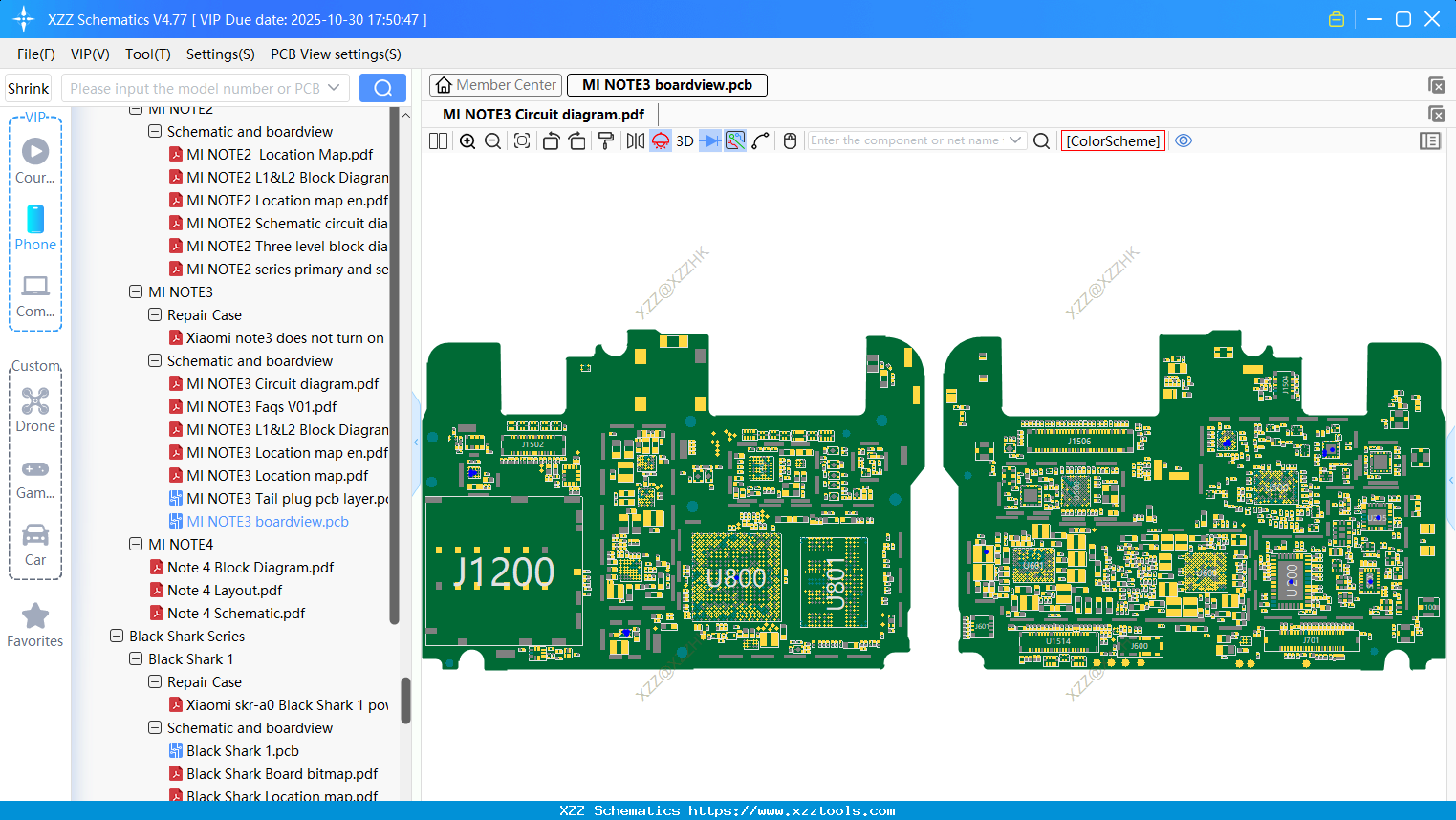 Xiaomi MI NOTE3 Boardview